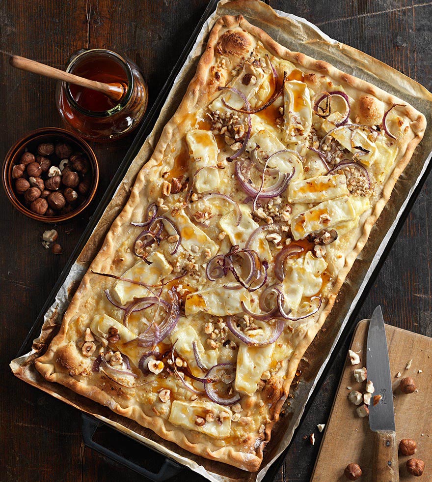 Flammkuchen met geitenkaas Tante Fanny
