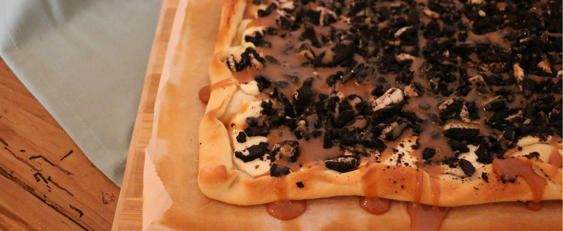 Flammkuchen met oreokoekjes Tante Fanny