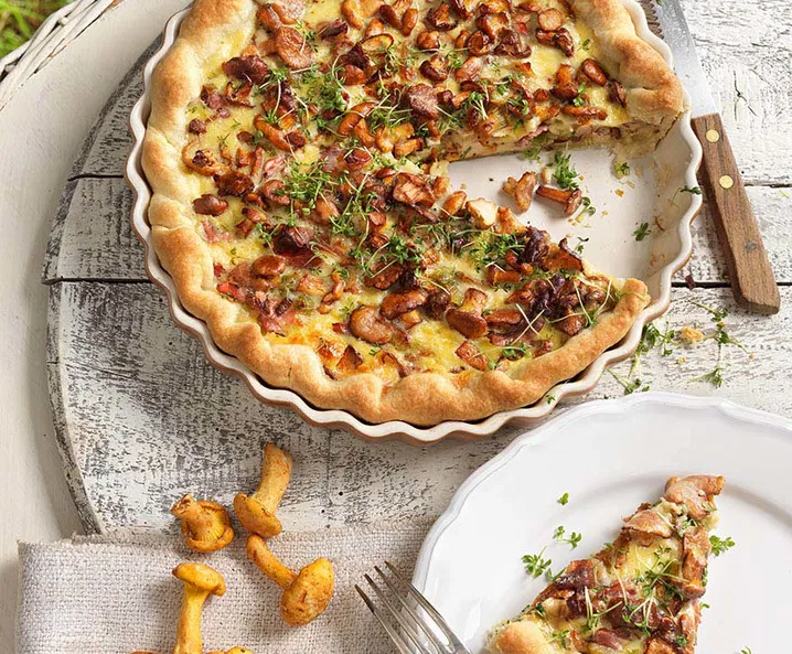 Quiche met cantharellen en prosciutto Tante Fanny