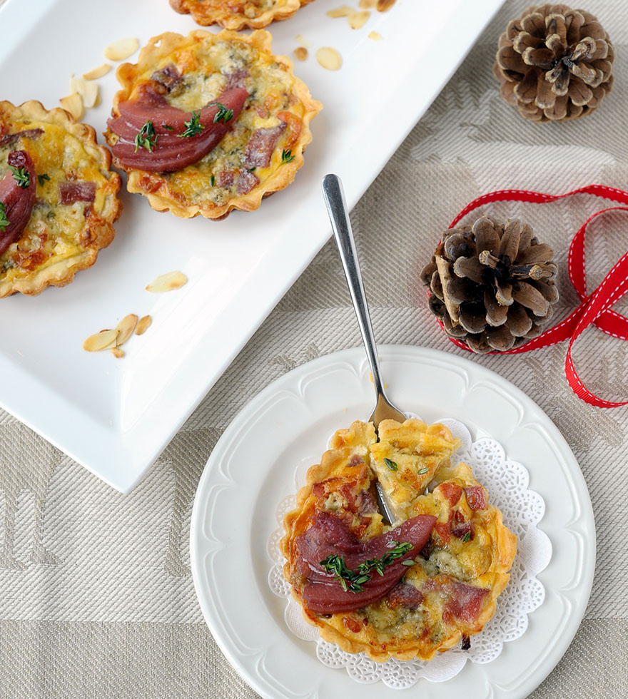 Quiche met stoofperen en spek Tante Fanny