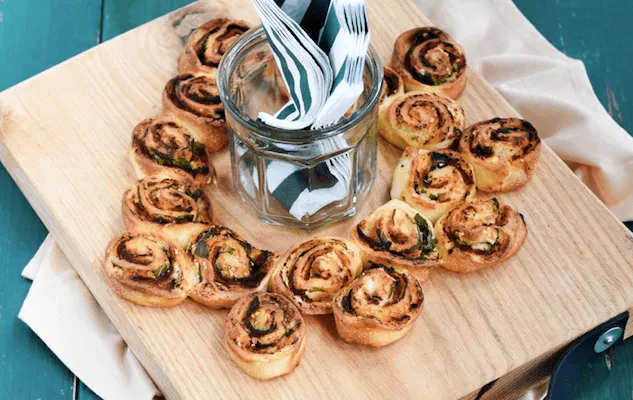 Pizza Rollups met ricotta, chorizo en geitenkaas