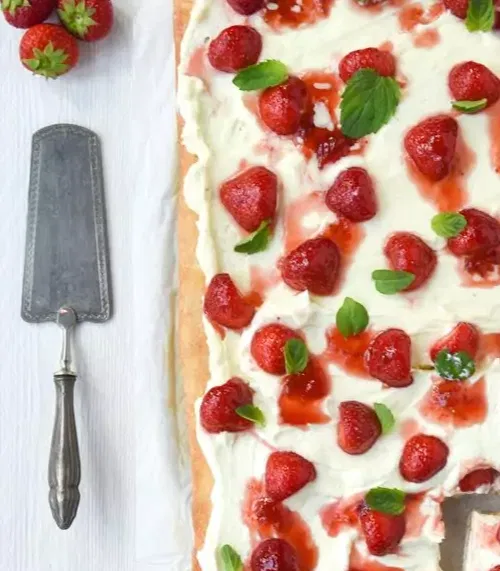 aarbeien mascapone pizza