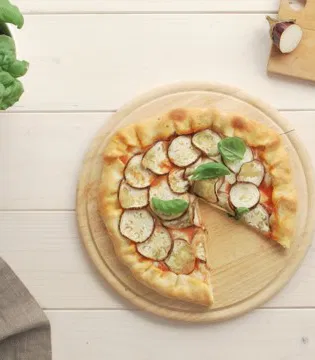 pizza aubergine