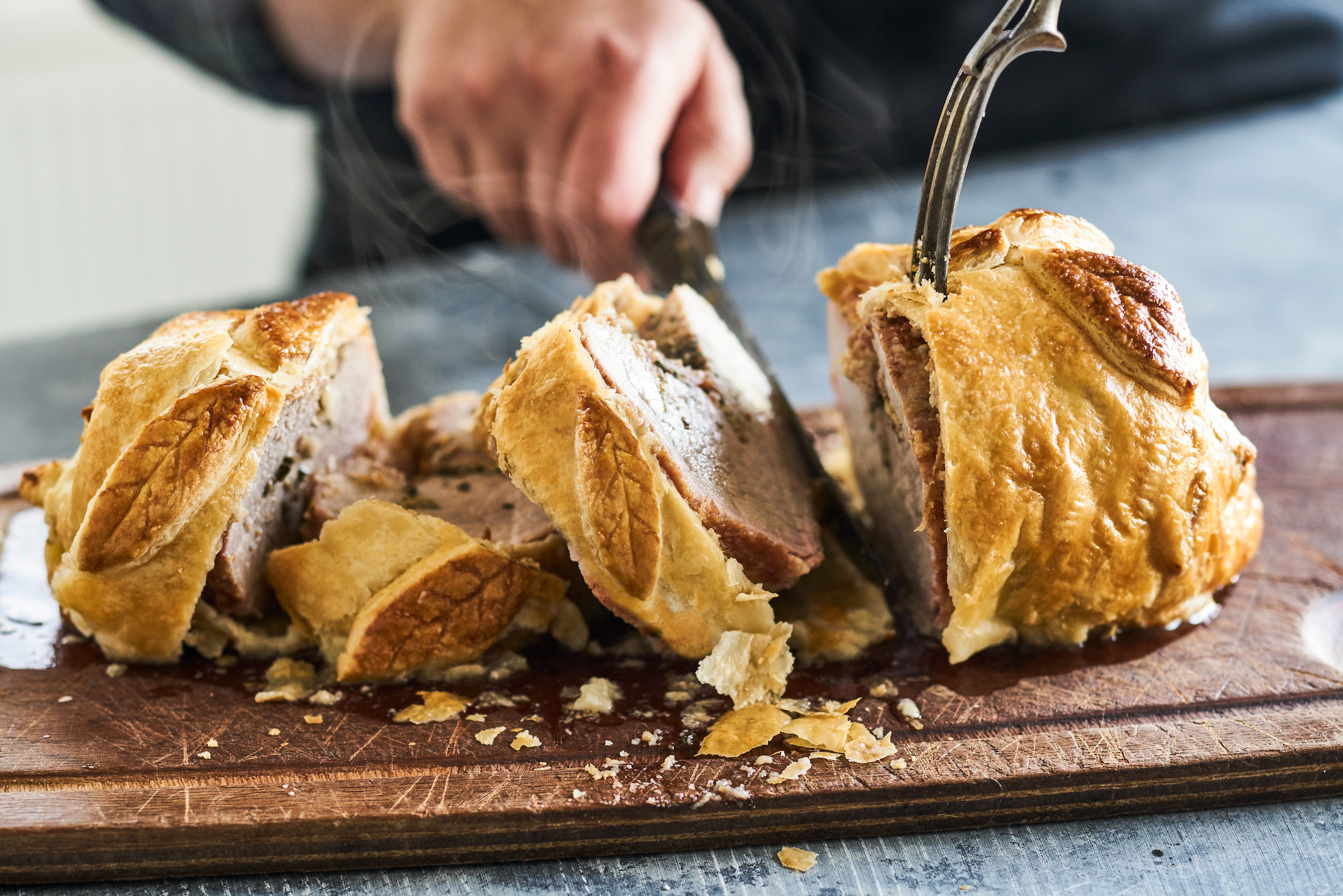 Varkensrollade en croute - bladerdeeg - Tante Fanny