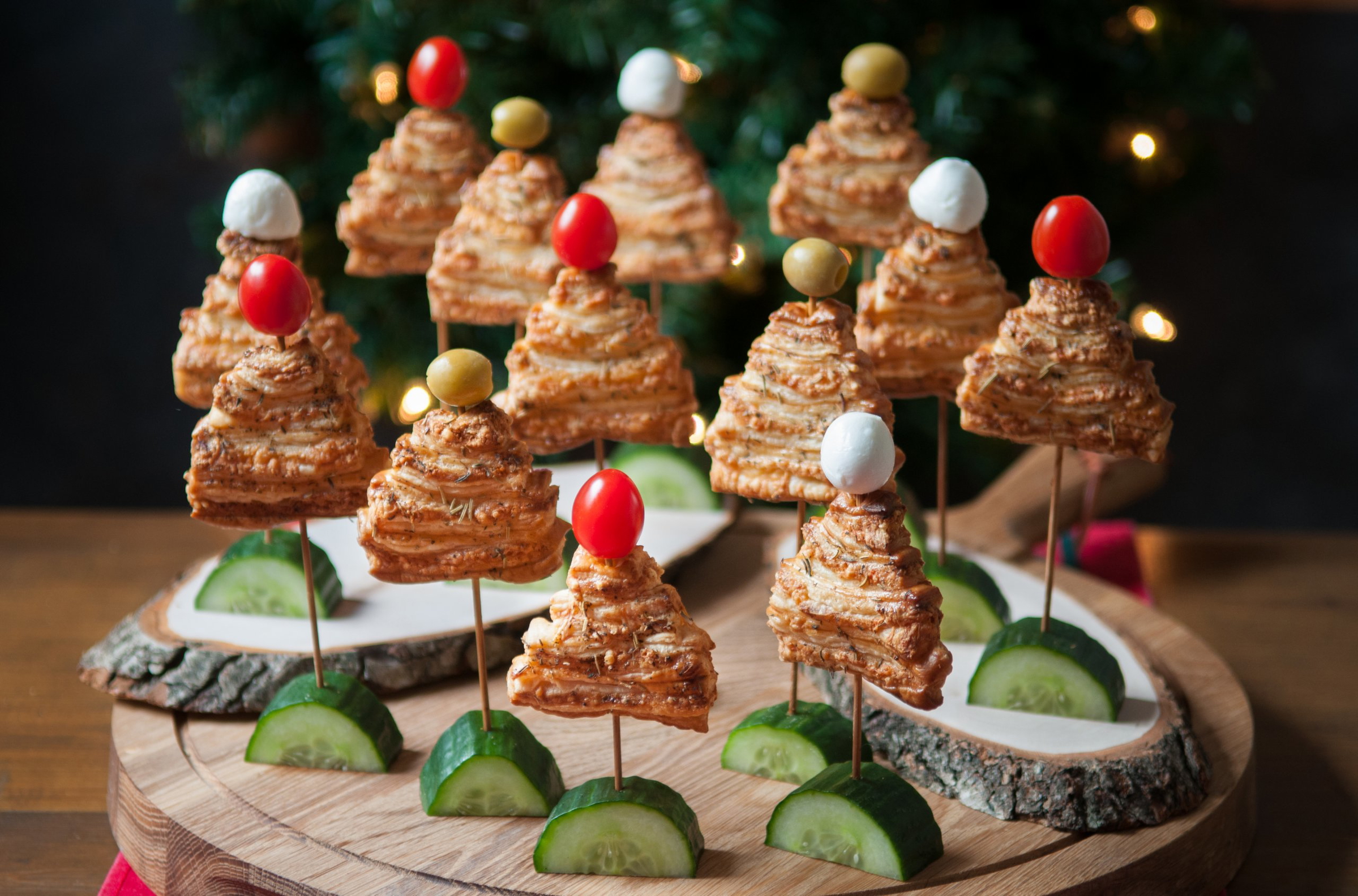 Kerstboomkoekjes met kaas
