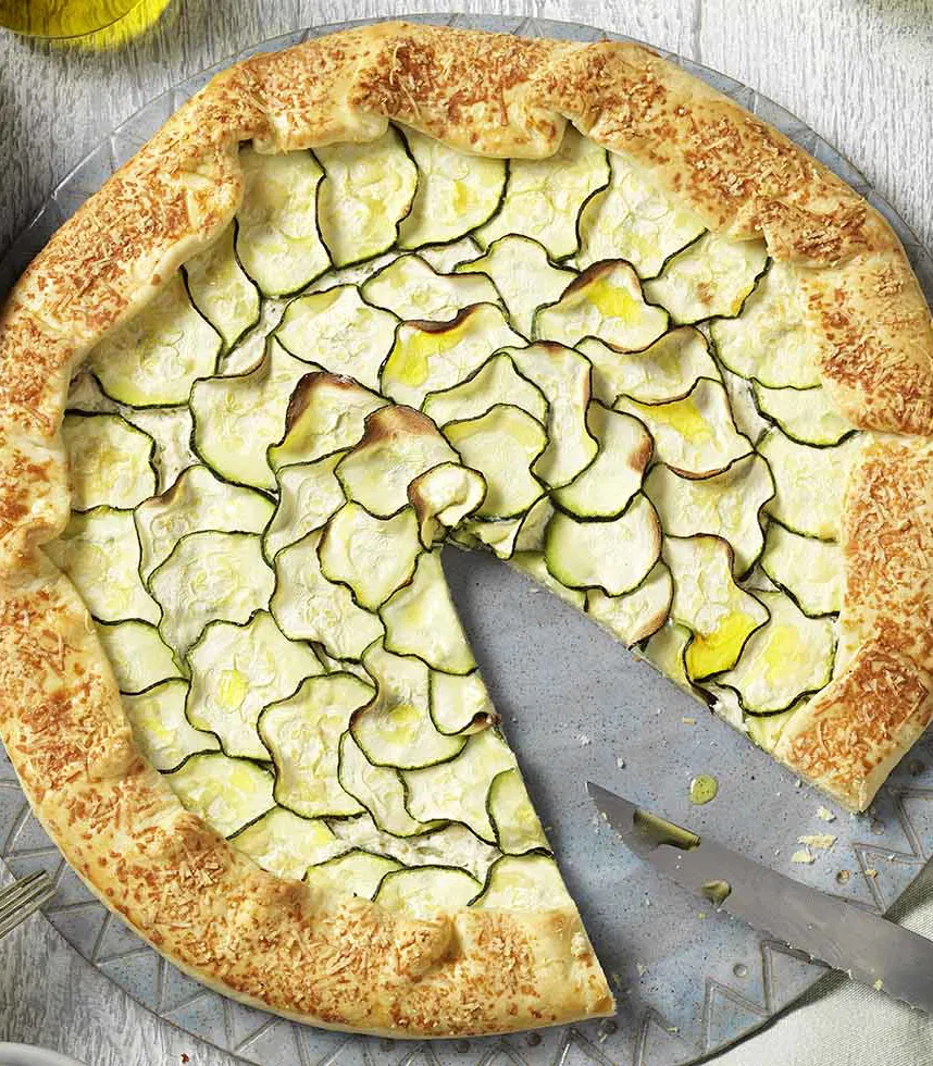 Galette met courgette en ricotta
