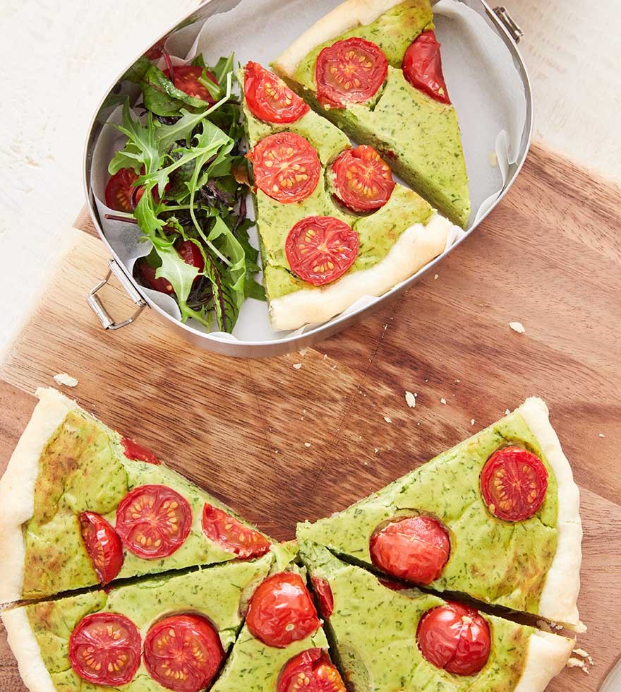 Avocado quiche