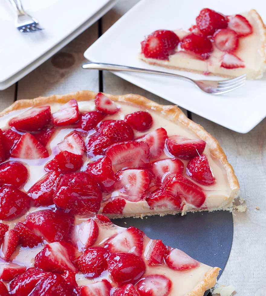 Aardbeienvlaai