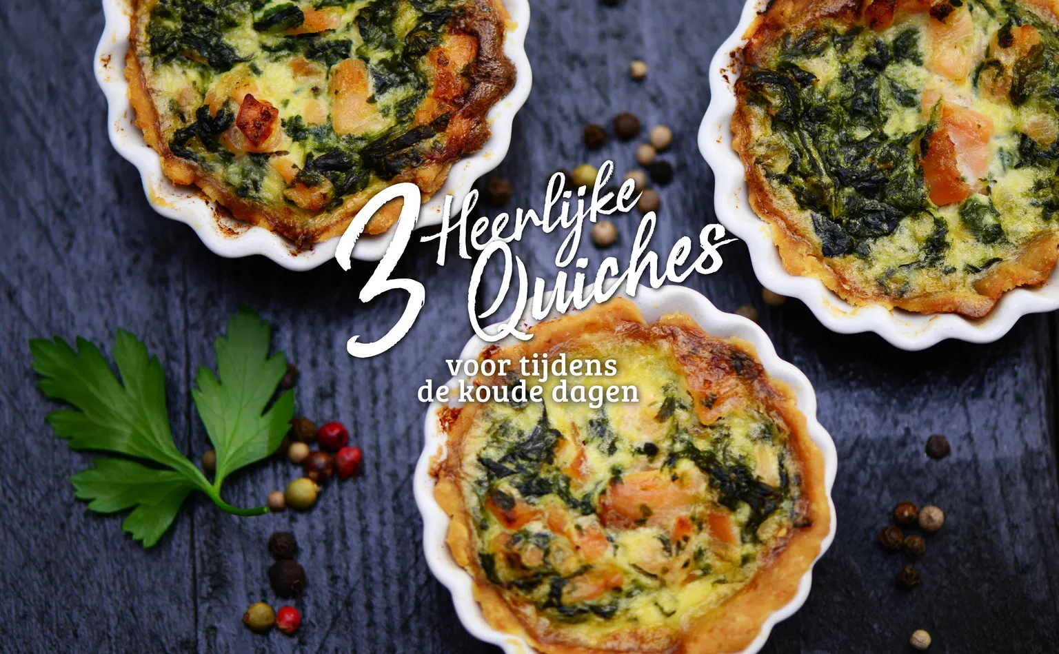 3 heerlijke quiches voor de koude dagen op tafel
