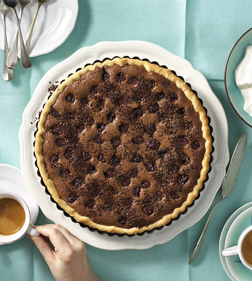 Recept: Amanadel- espressotaart met kersen - Tante Fanny