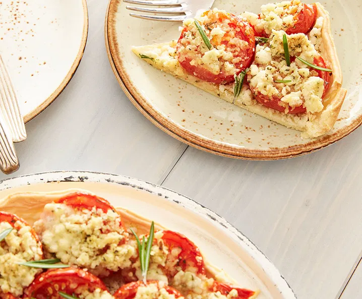 Quiche met tomaat en rozemarijn crumble - Tante Fanny