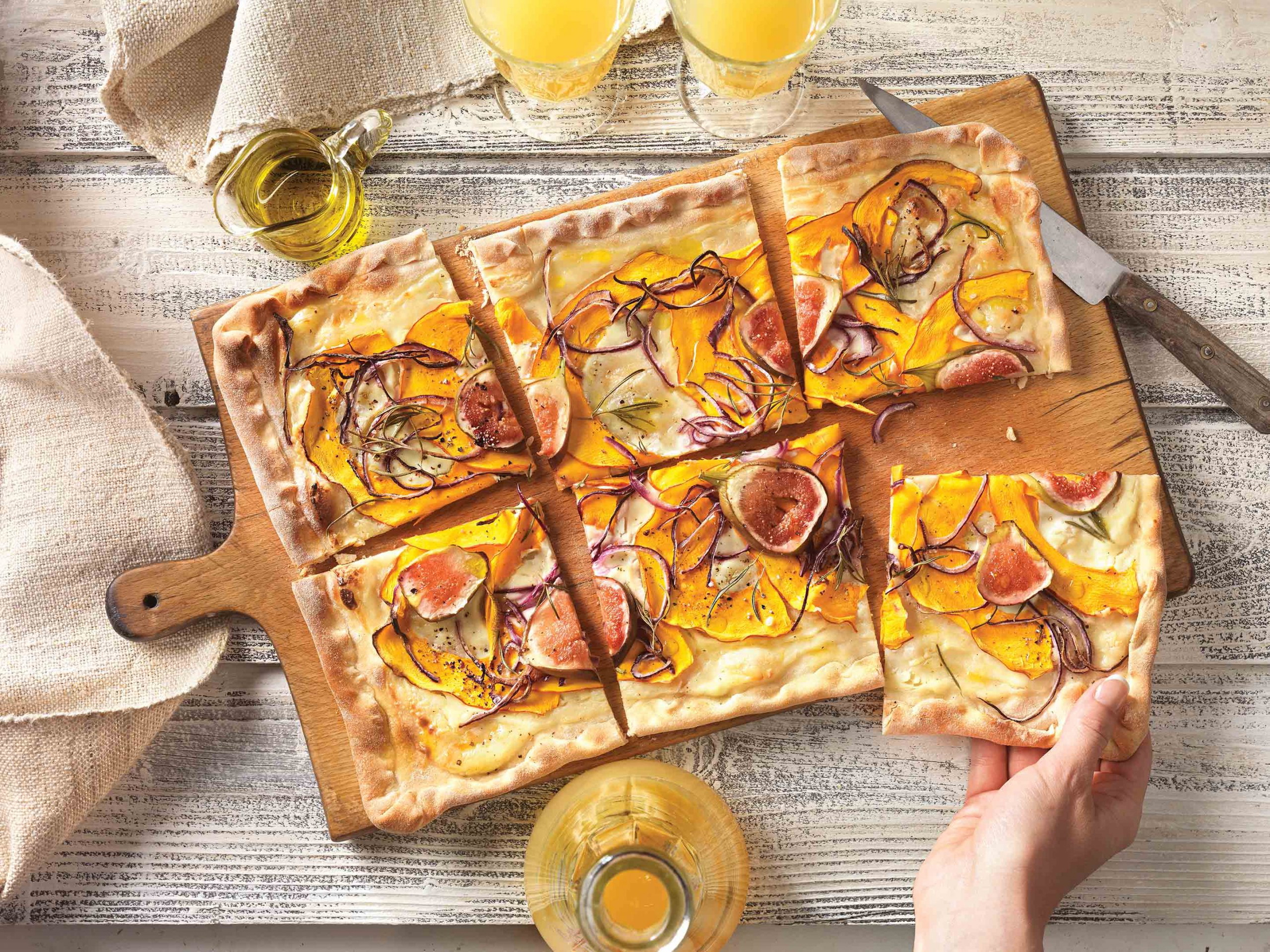 Recept: Flammkuchen met pompoen en vijgen - Tante Fanny