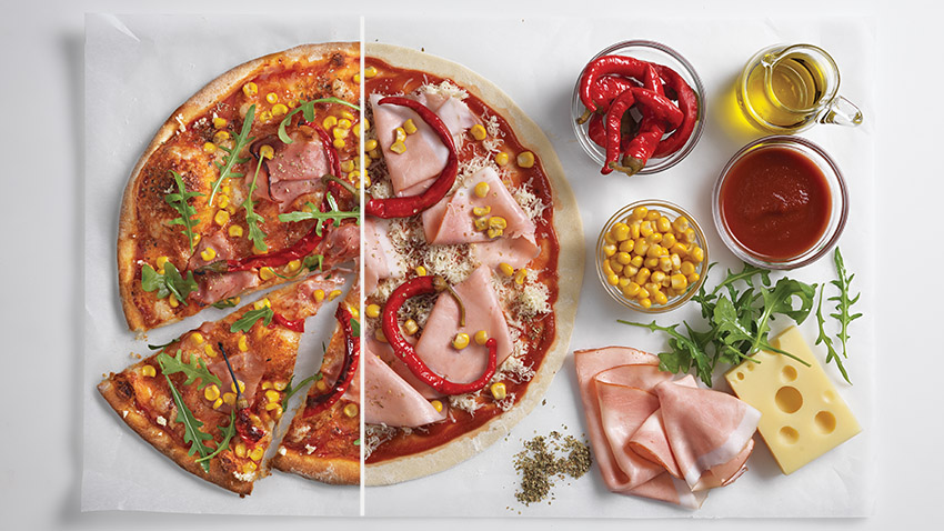 Pizza Diavolo rond maken