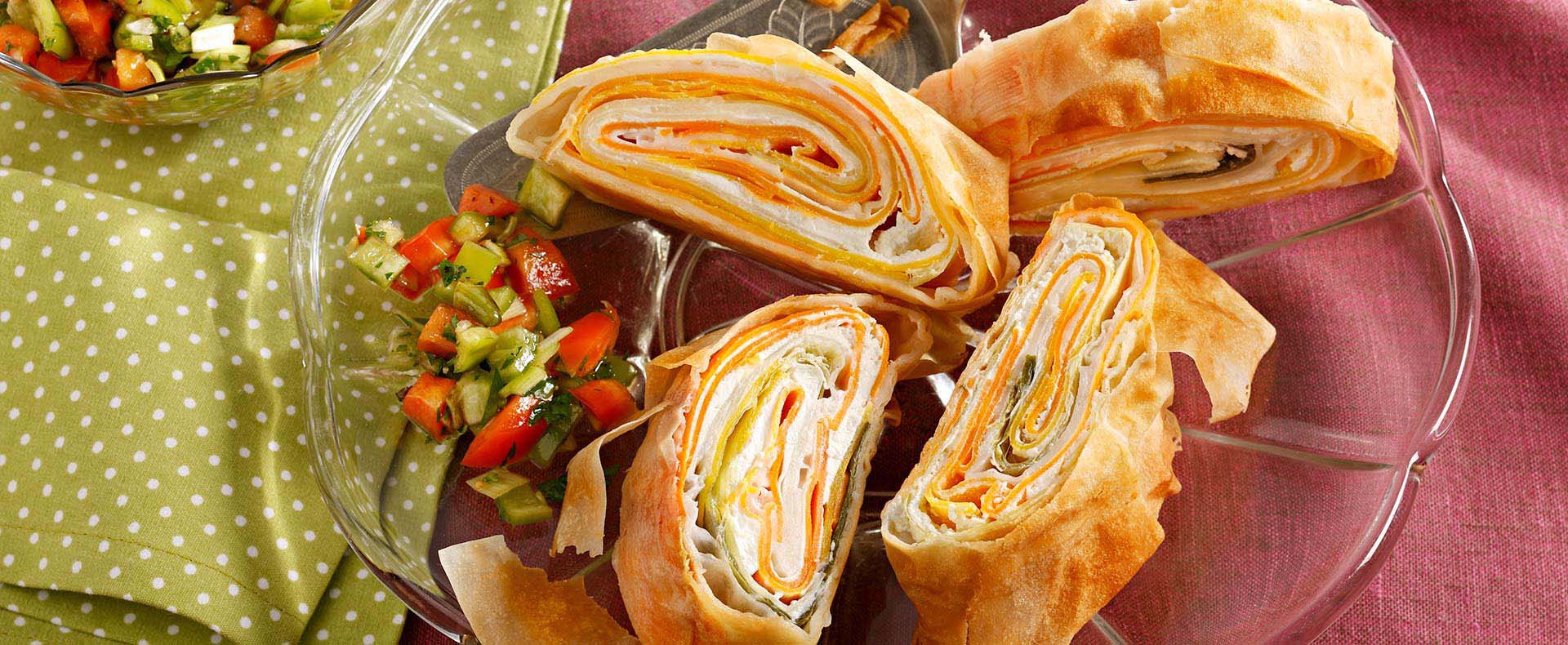 Groentestrudel met roomkaas - Tante fanny Vers Filo-& Strudeldeeg