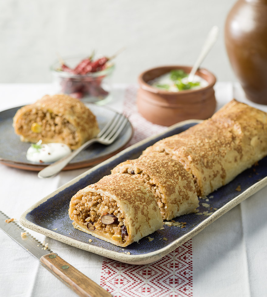 Pittige strudel met chili concarne - Tante Fanny