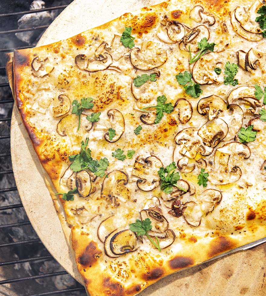 flammkuchen van de bbq