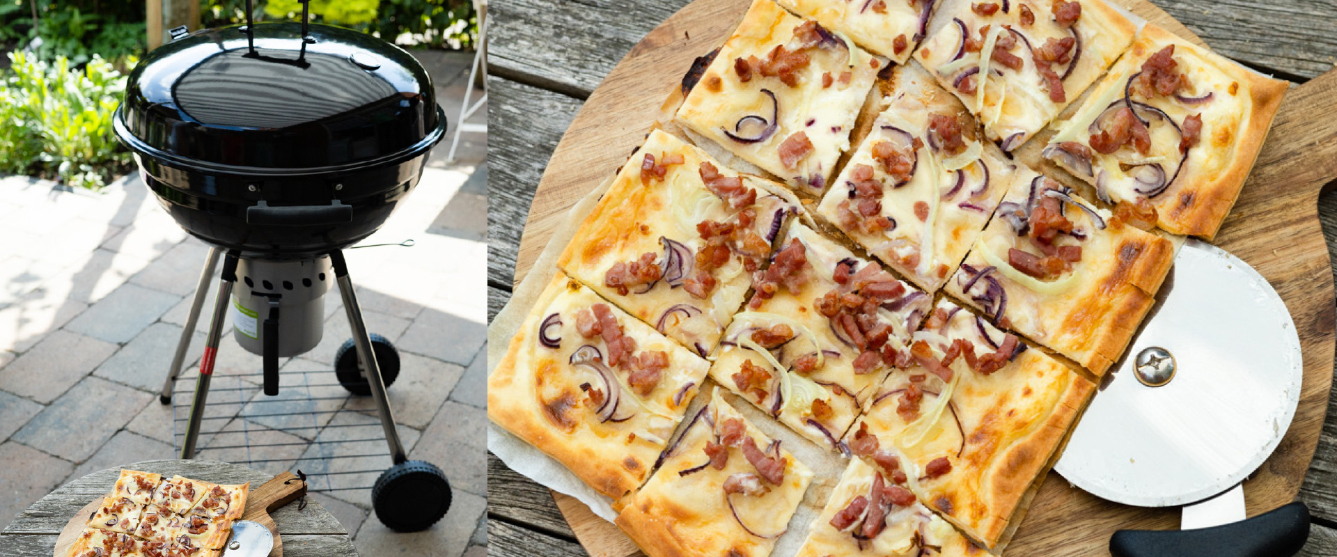 Flammkuchen op de bbq