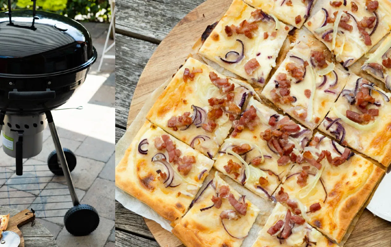 Flammkuchen op de bbq