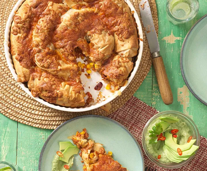 Chili sin carne strudel