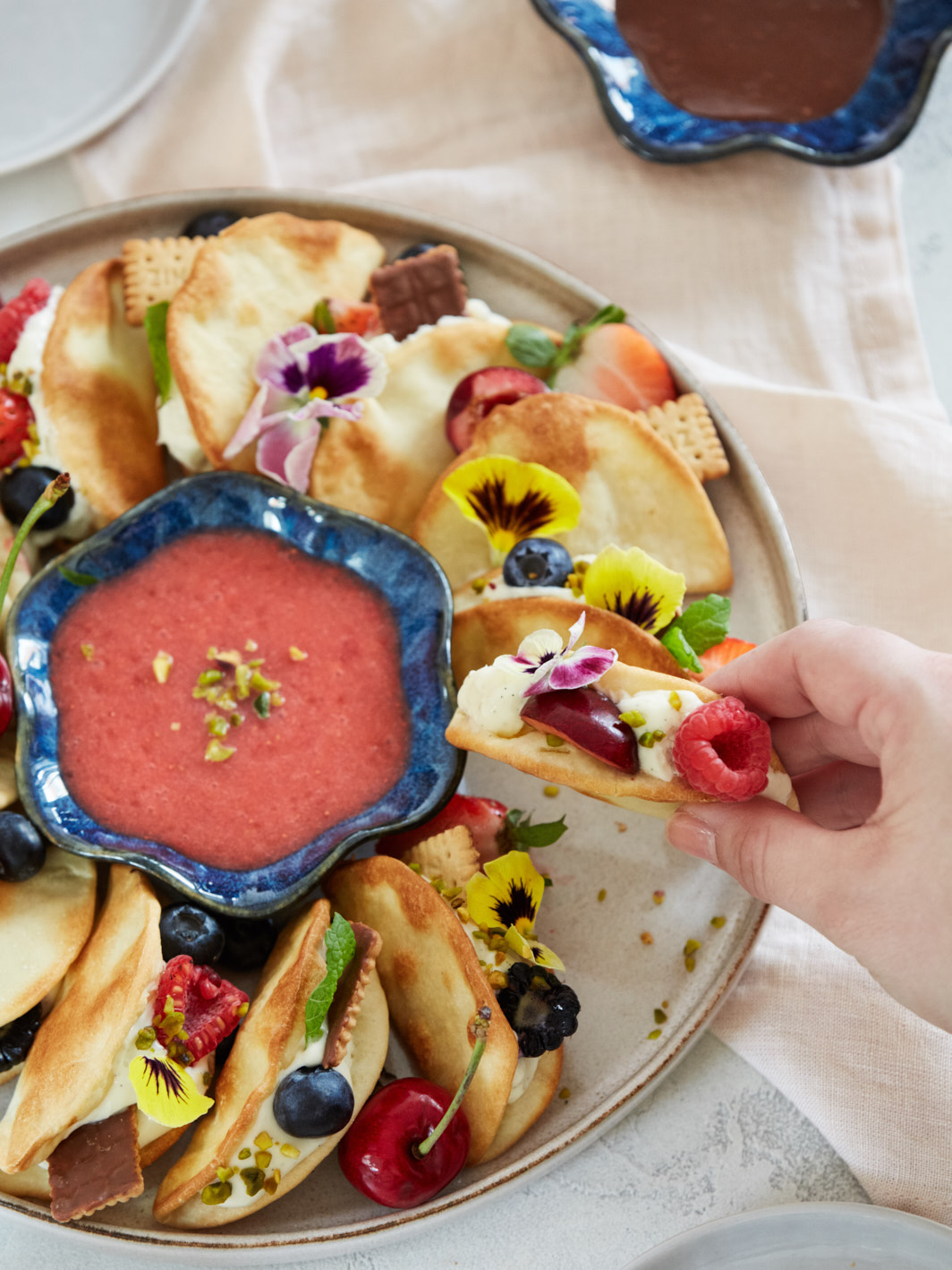 Recept: Zoete taco’s met vanilleroomkaas en vers fruit