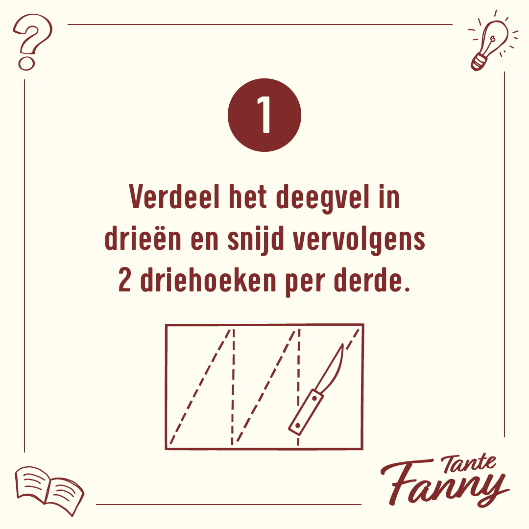 Stap 1 croissant rollen