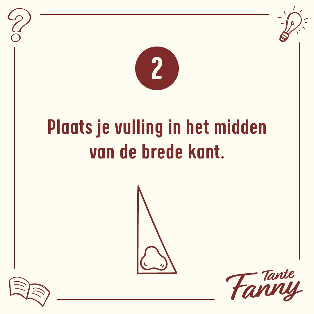 Stap 2 croissant rollen