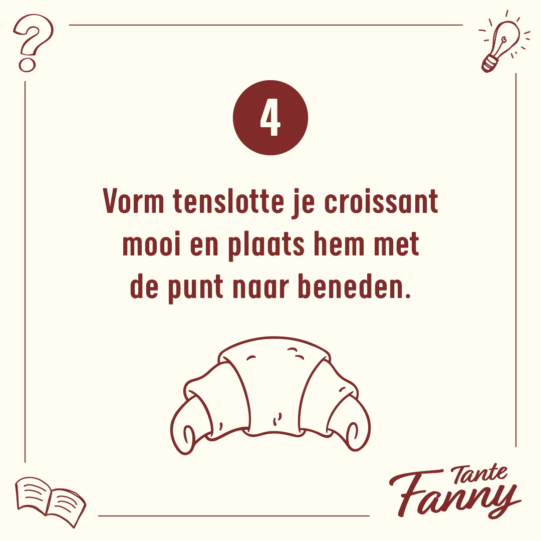 Stap 4 croissant rollen