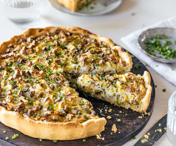 vegan hartige taart met tofu