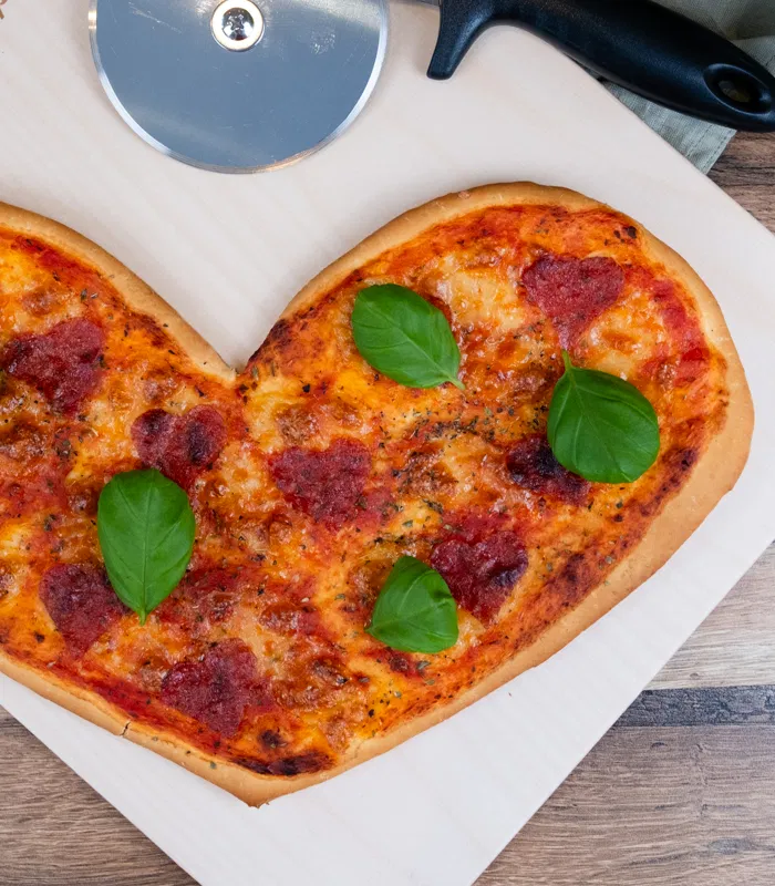 hartjes pizza met salami
