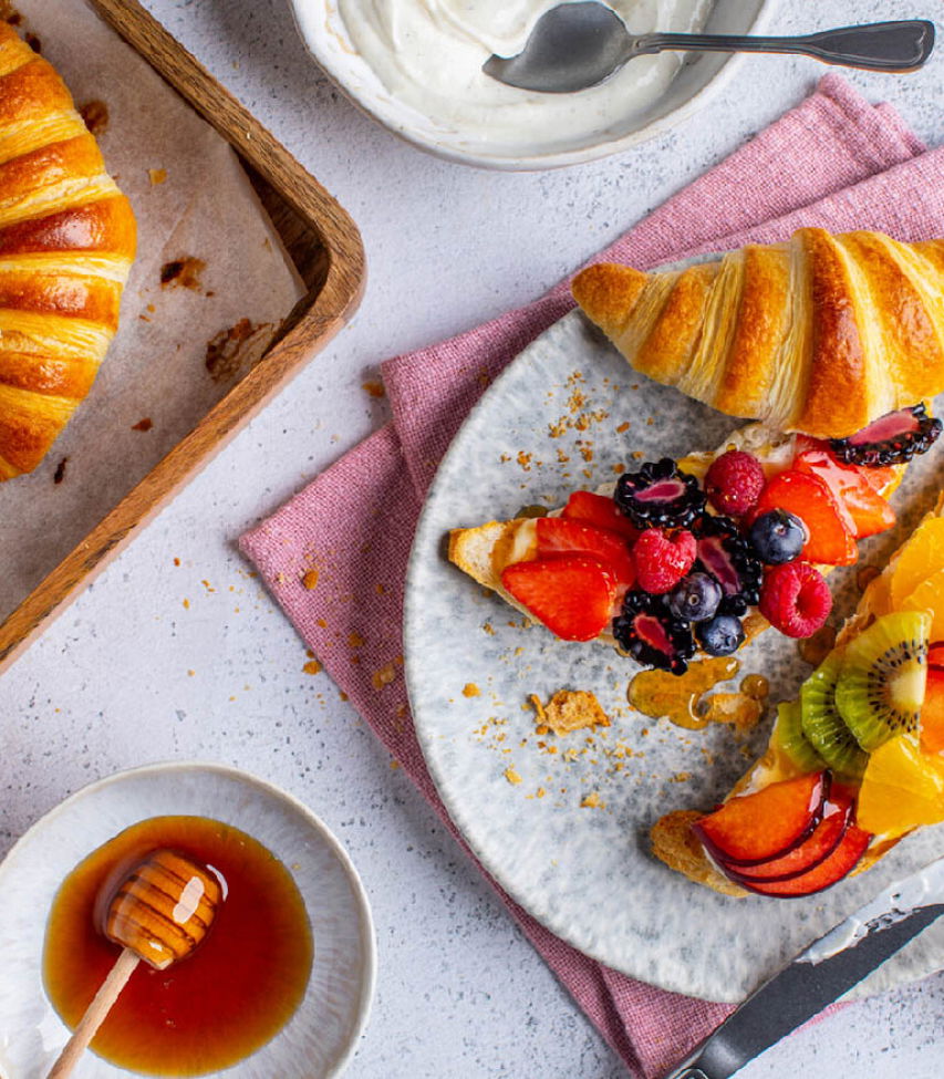 Gefülltes Frühstückscroissant