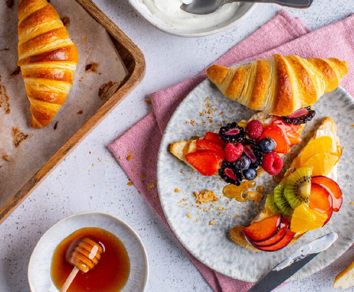 Gefülltes Frühstückscroissant