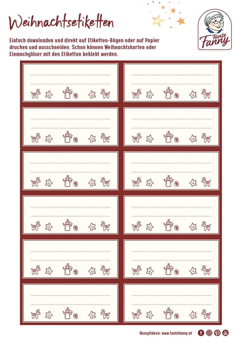 Coverbild für das Rezeptheft Weihnachtliche Etiketten