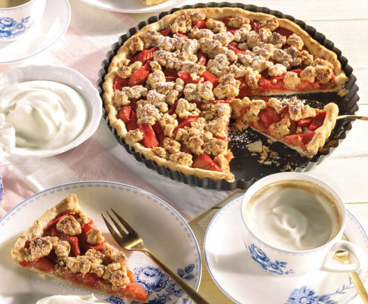 Streusel-Rhabarber-Tarte