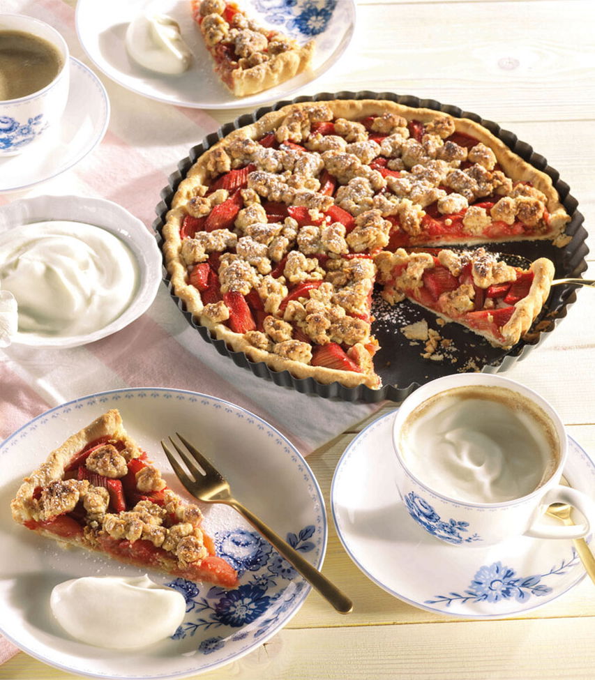 Streusel-Rhabarber-Tarte
