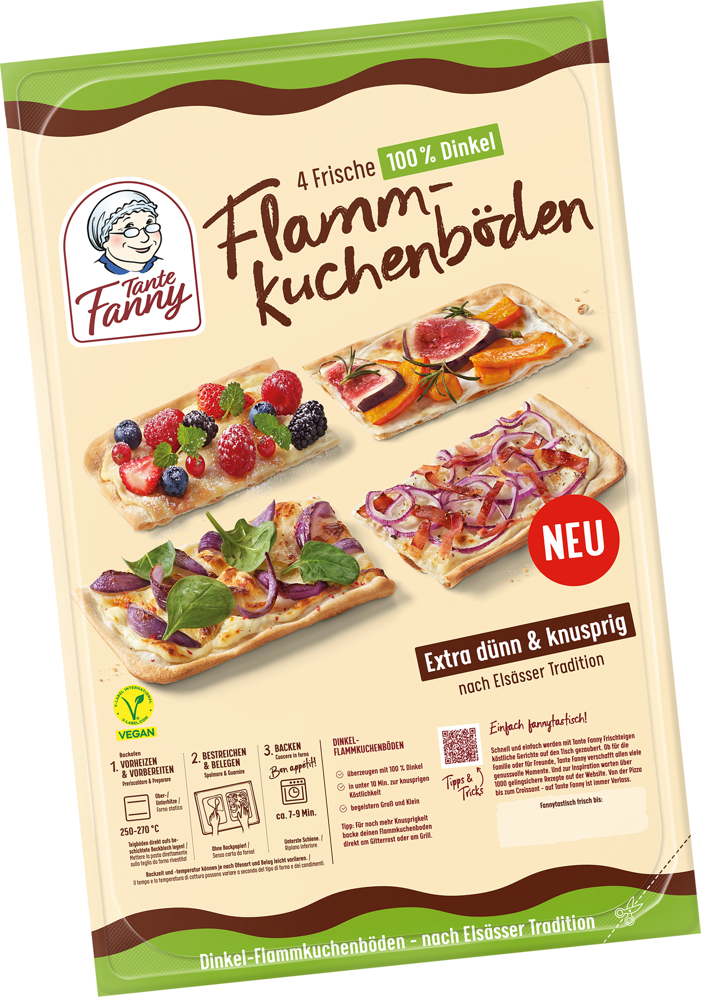 Tante Fanny Dinkel-Flammkuchenböden