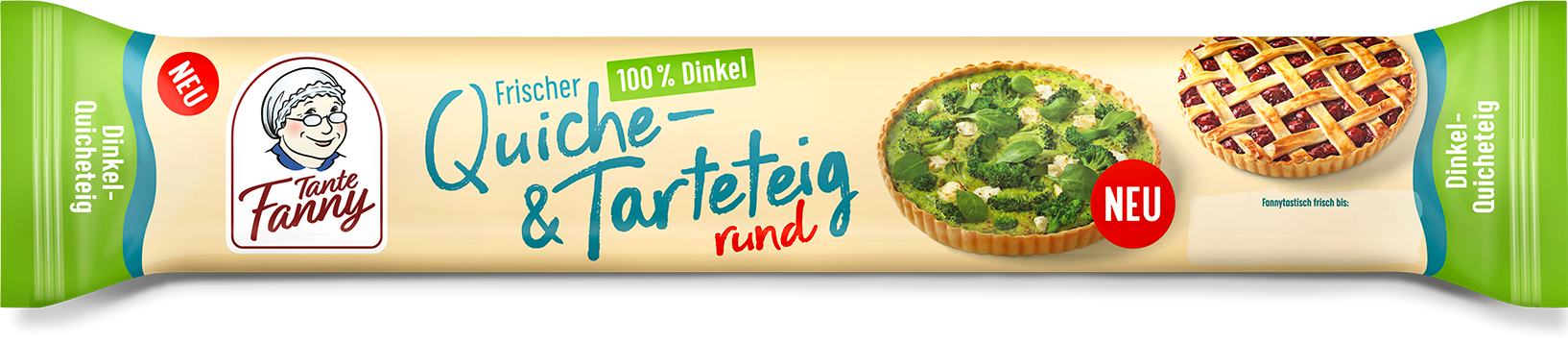Tante Fanny Frischer Dinkel-Quiche- & Tarteteig