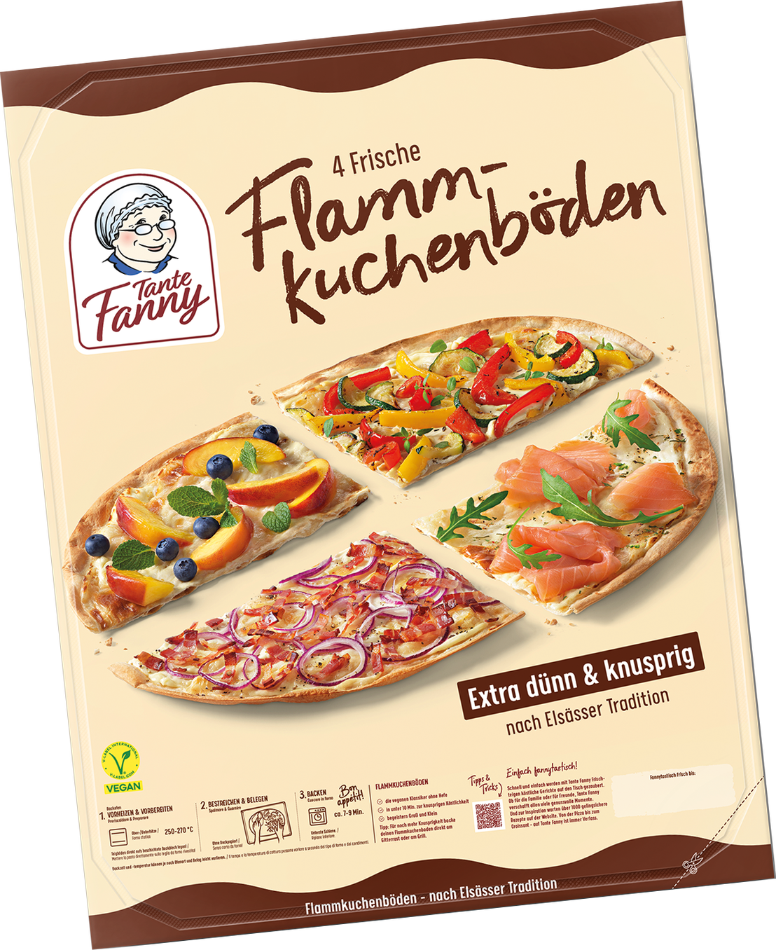 Tante Fanny Frische Flammkuchenböden oval 520g