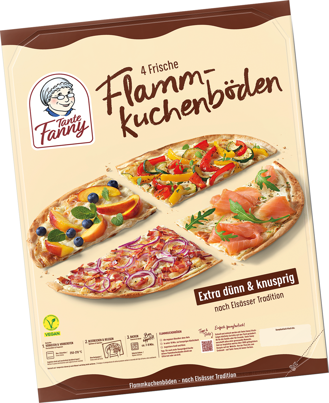Tante Fanny Frische Flammkuchenböden oval 520g