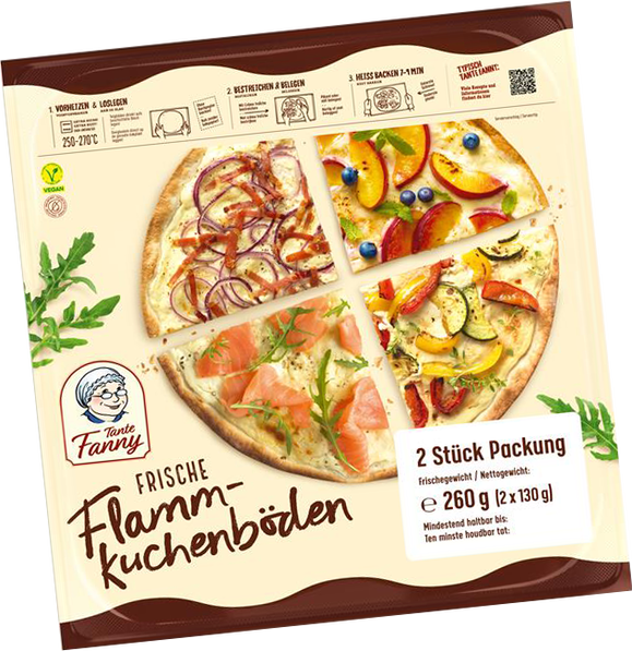 Tante Fanny Frische Flammkuchenböden rund 2er Packung 260g