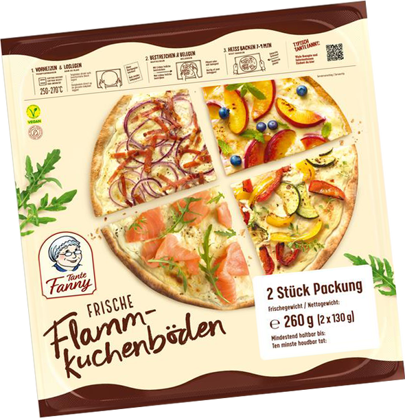Tante Fanny Frische Flammkuchenböden rund 2er Packung