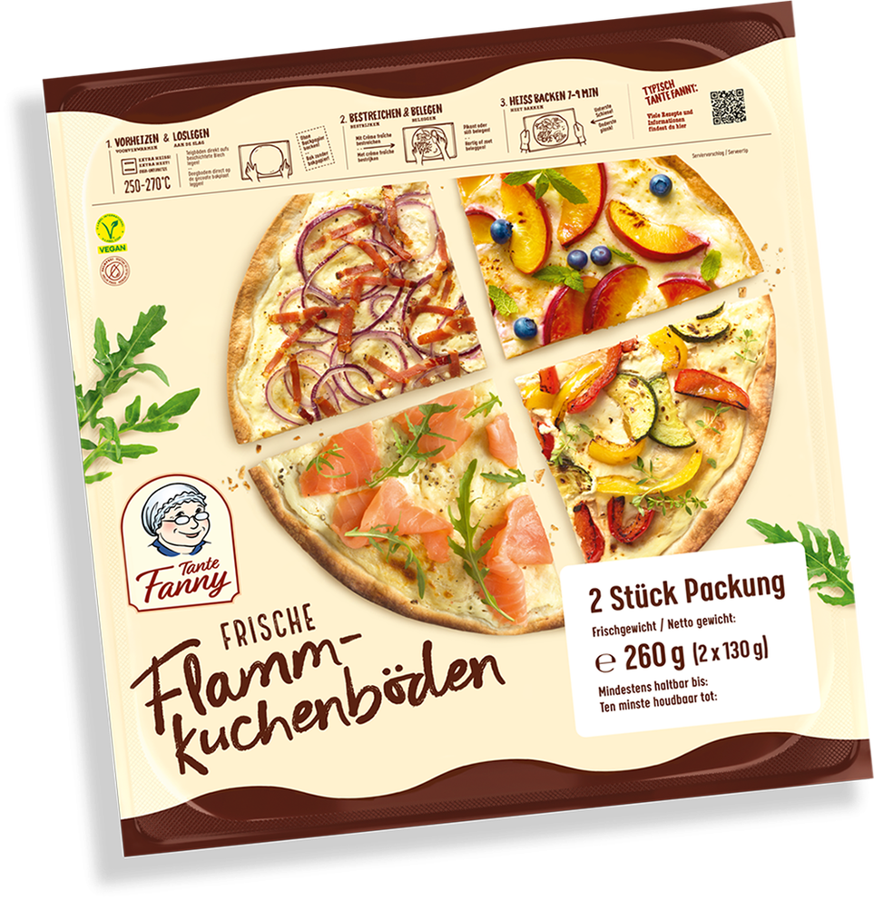 Tante Fanny Frische Flammkuchenböden rund 2er Packung