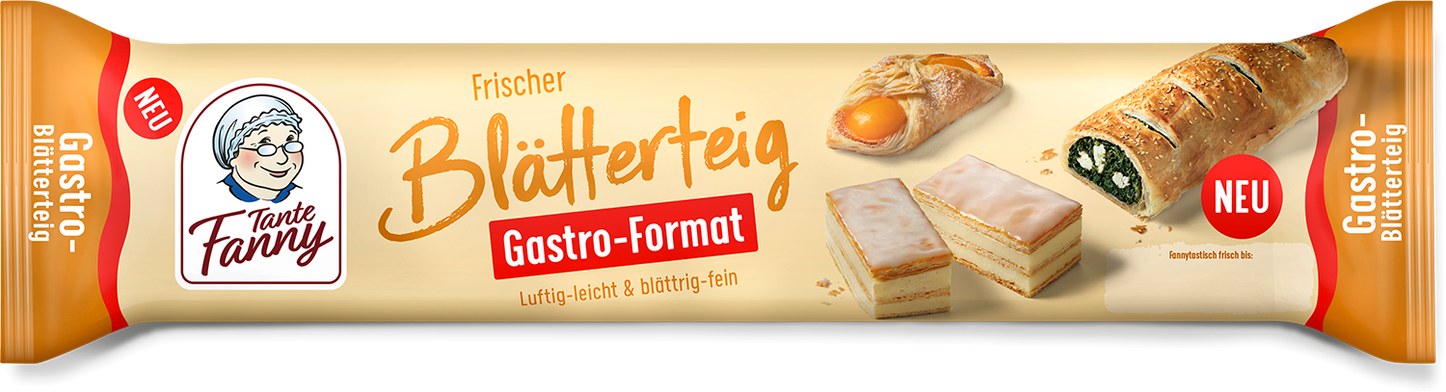 Tante Fanny Frischer Blätterteig im Gastro-Format