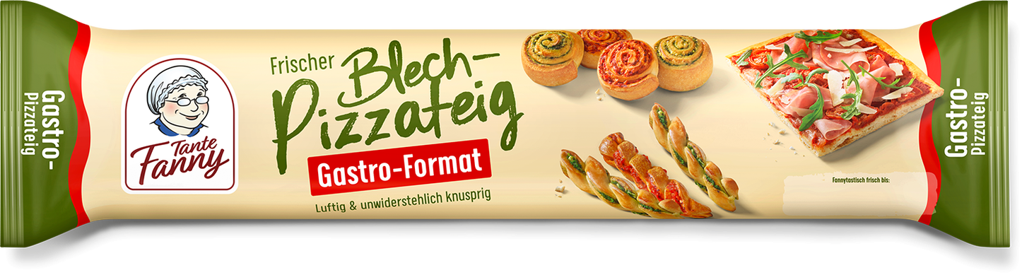 Tante Fanny Frischer Blech-Pizzateig im Gastro-Format