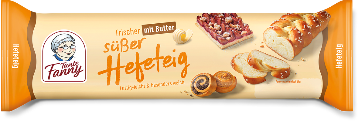 Tante Fanny Frischer Süßer Hefeteig mit Butter