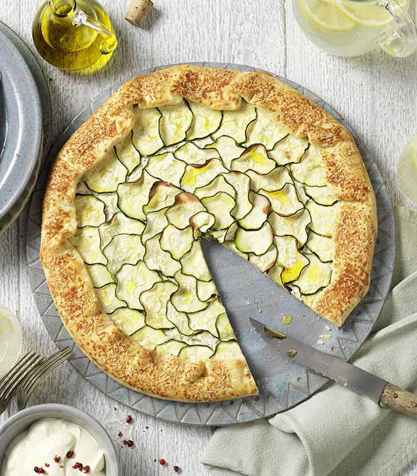 Zucchini-Galette mit Ricotta