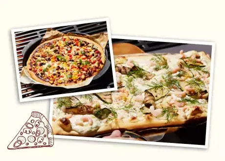 Pizza op de elektrische bbq