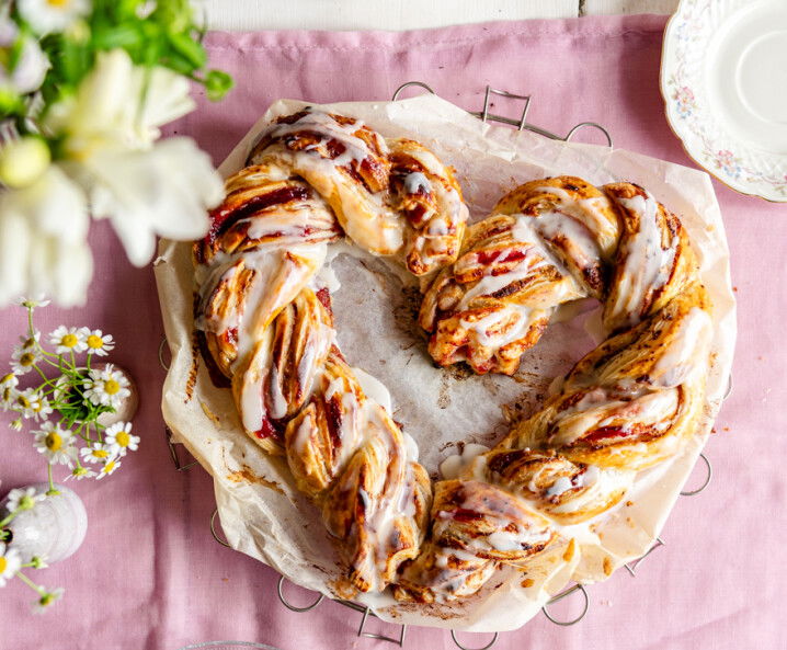 Blätterteigherz mit Marmelade Tante Fanny