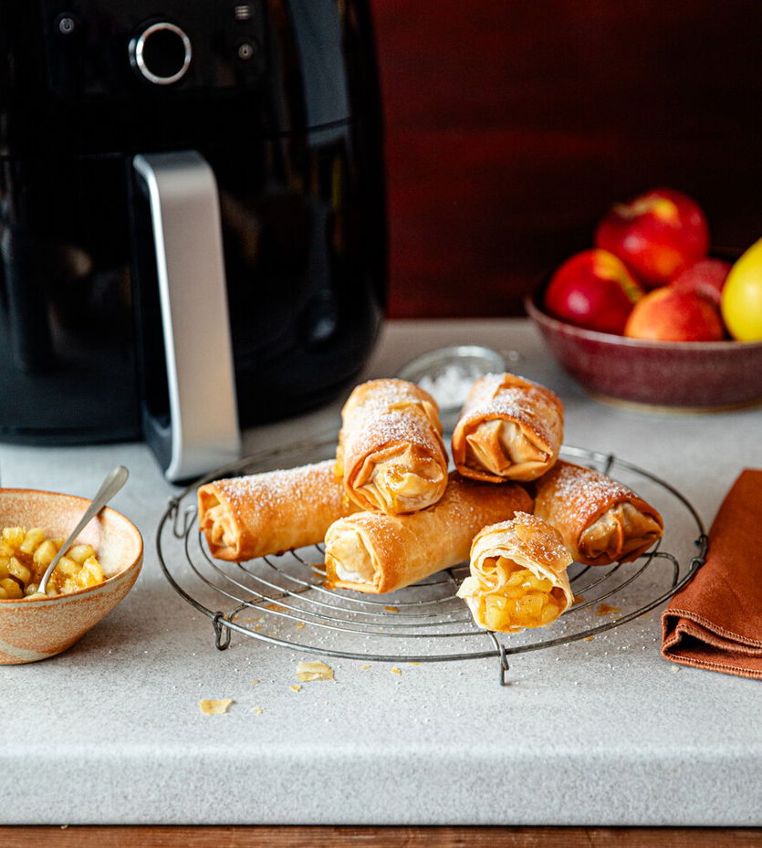 Knusprige Apfeltaschen