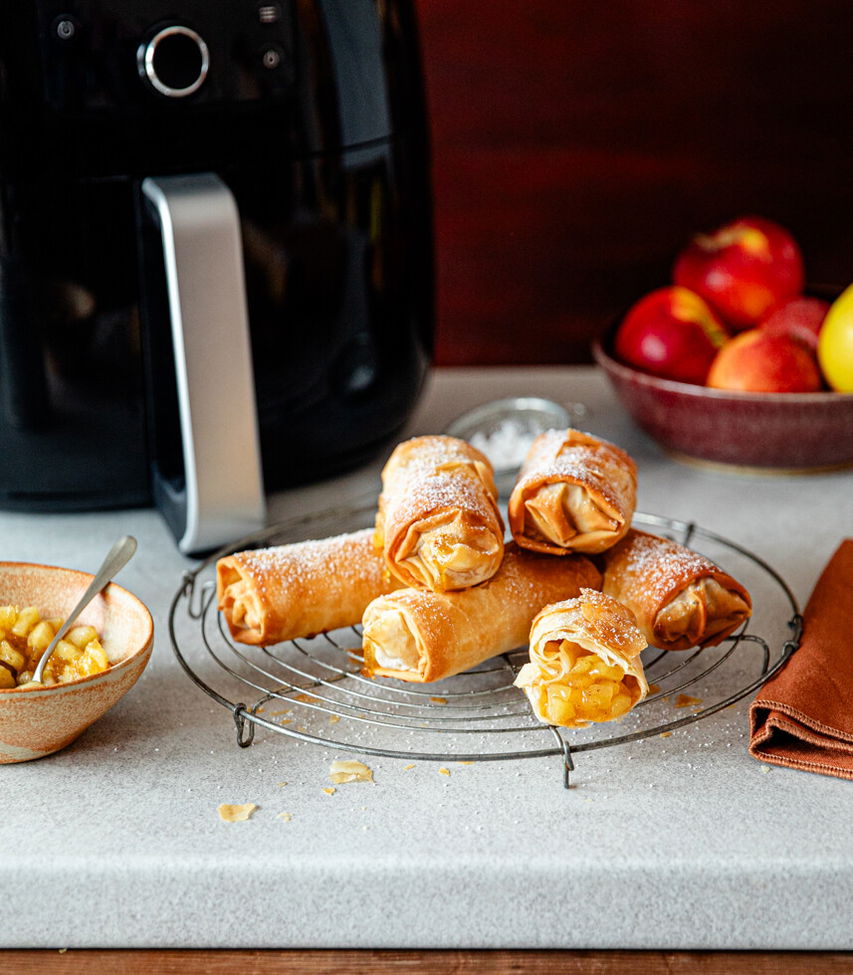 Knusprige Apfeltaschen