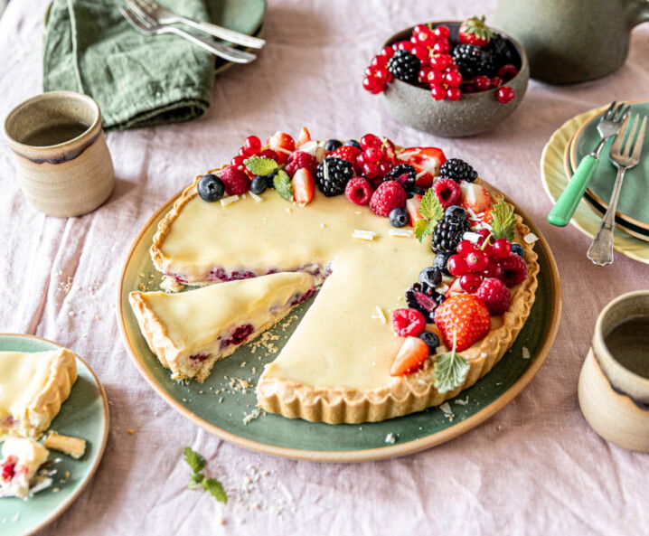 Weiße Schokoladentarte